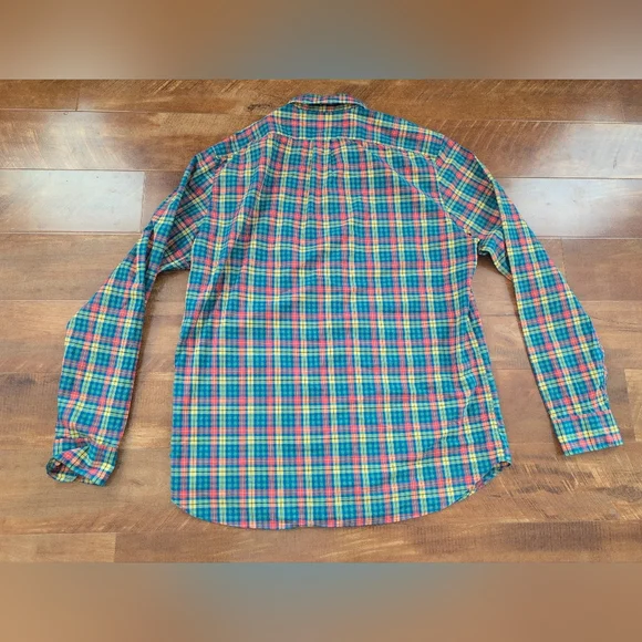 J Crew Men's Multicolor Plaid Shirt, XLT Tall Shirt - Picture 4 of 4